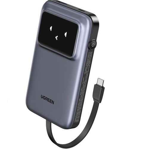 Ugreen Uno 10,000mAh 30w QC rechargeable portable battery with built-in USB-C cable slika 1