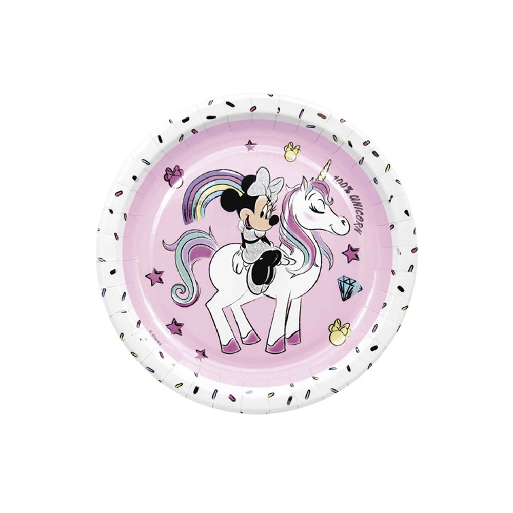 Papirni tanjiri Minnie Metallic Disney 23 cm, 8 komada slika 1