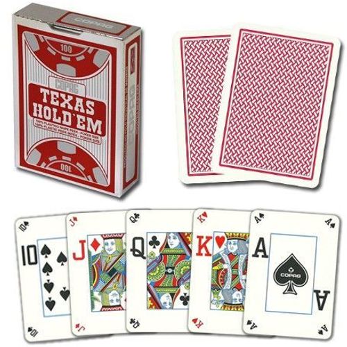 COPAG karte za poker 100% plastika peek index, crvene slika 1