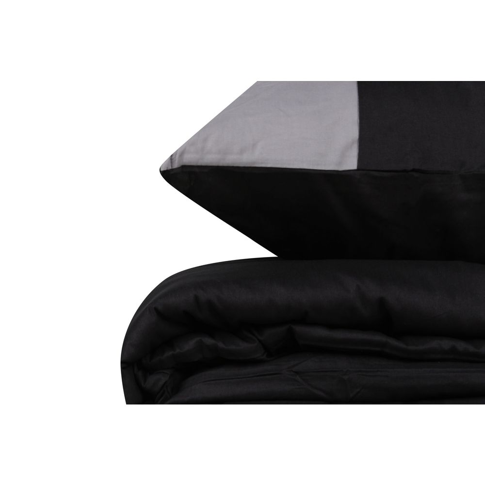 Plain - Black, Grey Black
Grey Ranforce King Quilt Cover Set (FR) slika 4