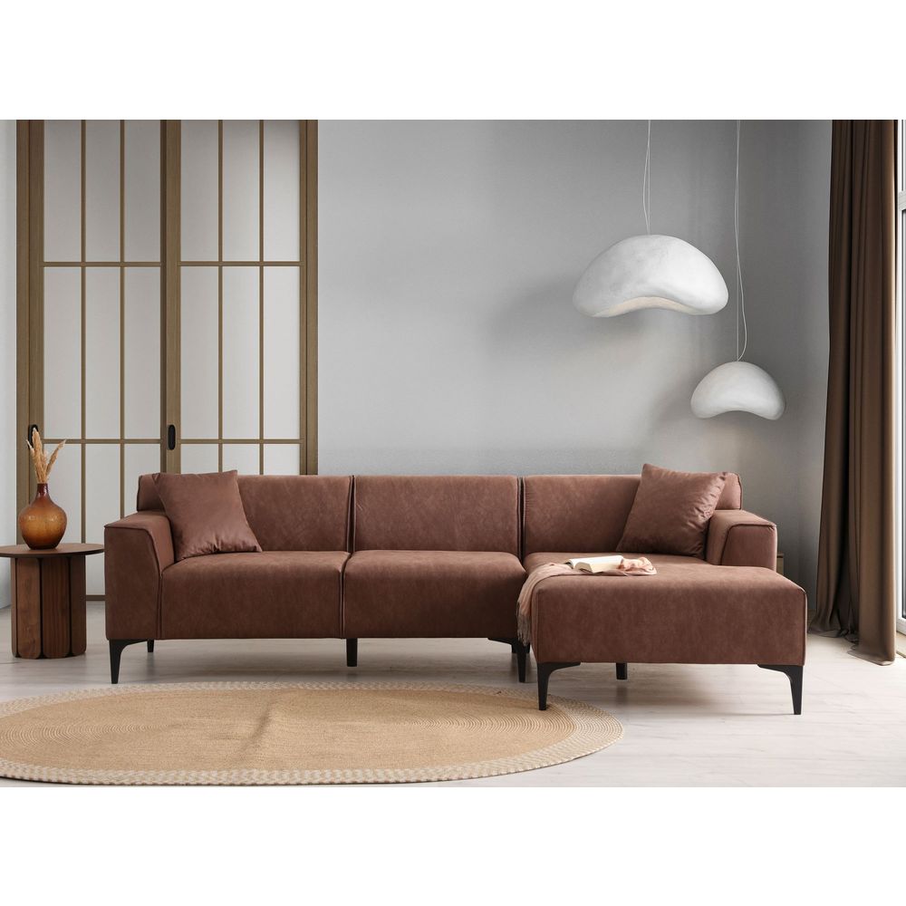 Ugaona sofa New Petra R - boja: kesten slika 2