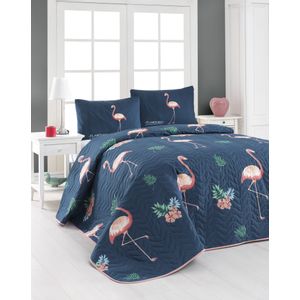 Big Filamin - Dark Blue Dark Blue
Pink
Green Double Quilted Bedspread Set