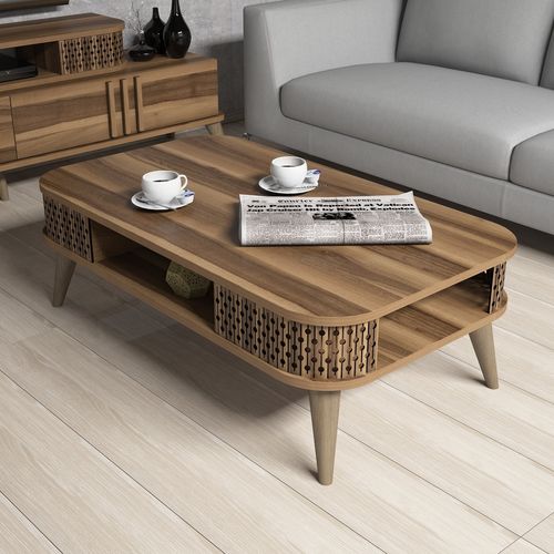 Eylül - Walnut Walnut Living Room Furniture Set slika 4