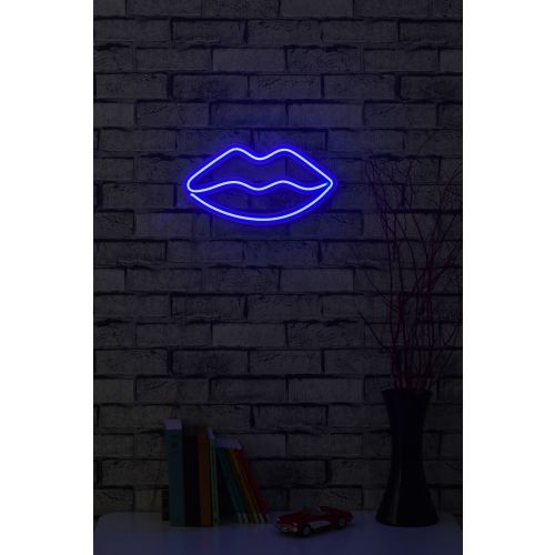 Wallity Ukrasna plastična LED rasvjeta, Lips - Blue slika 3