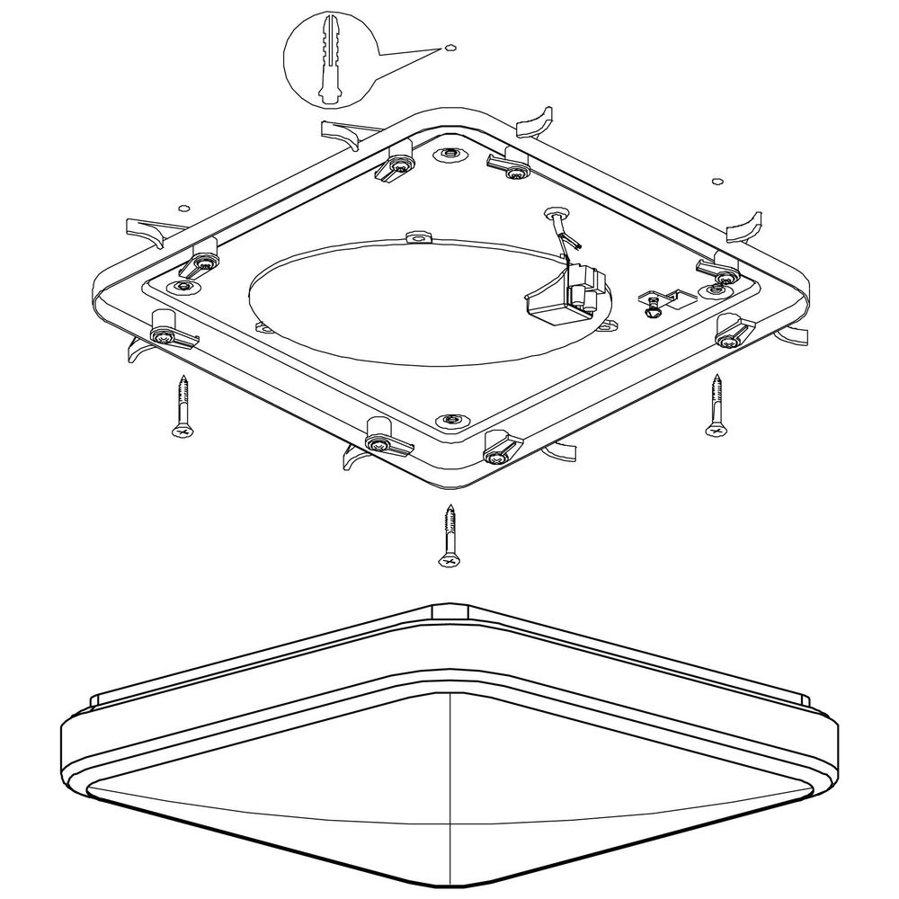 Eglo Manilva 1 Plafonjera sa LED Osvjetljenjem, 16W, 1500lm, Krom/Bijela slika 3
