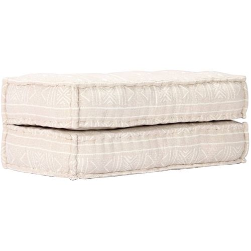 283794 Pouffe 100x100x20 cm Beige Fabric slika 11