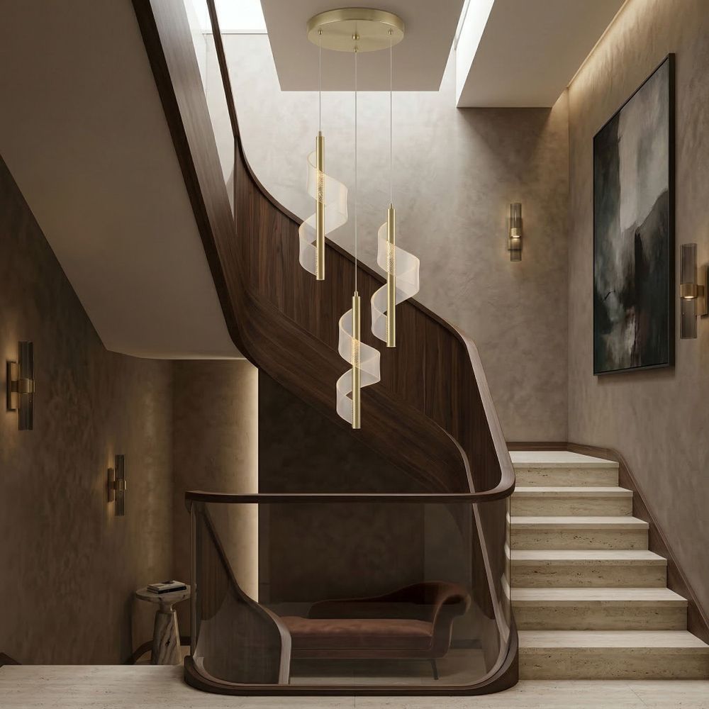 Viseća stropna LED lampa G178-3CP gold slika 6