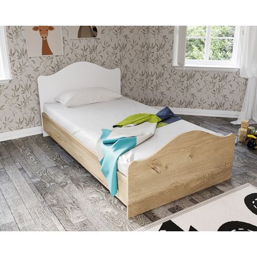 Woody Fashion Jednostruki krevet, Zebra - Oak, White slika 2