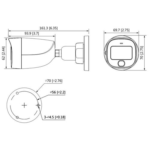 Dahua kamera HAC-HFW1209CP-LED-0280B 2Mpix 2.8mm 20m, 24/7 Full Color, 4u1, HDCVI slika 2