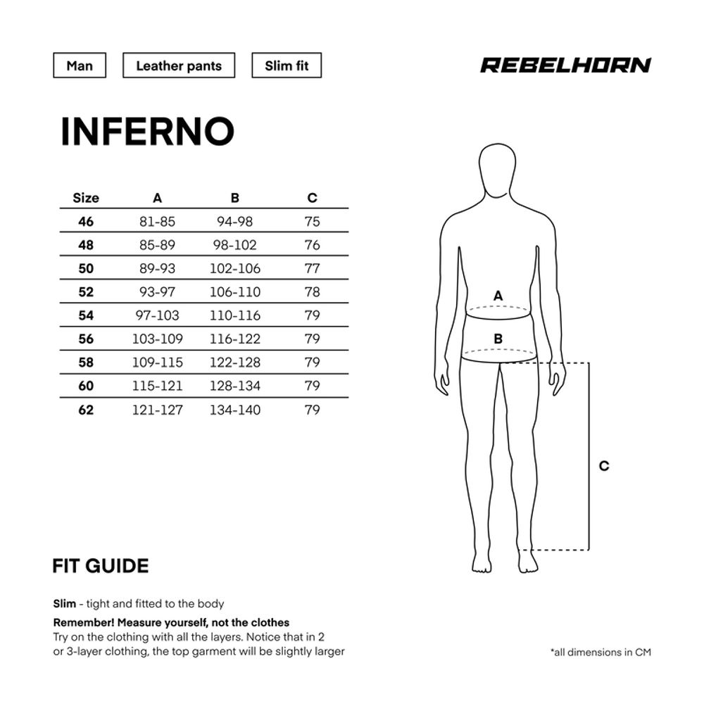 Rebelhorn Inferno kožne pantole fluo crvene slika 8