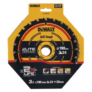 Dewalt list kružne pile 190mm 24T 3 kom DT10399