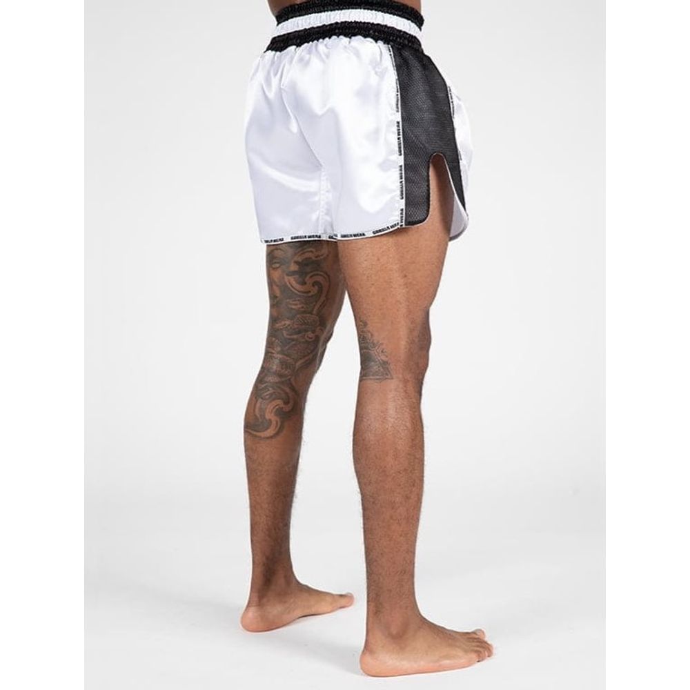 Gorilla Wear PIRU Muay Thai Šorc, Bijeli slika 4