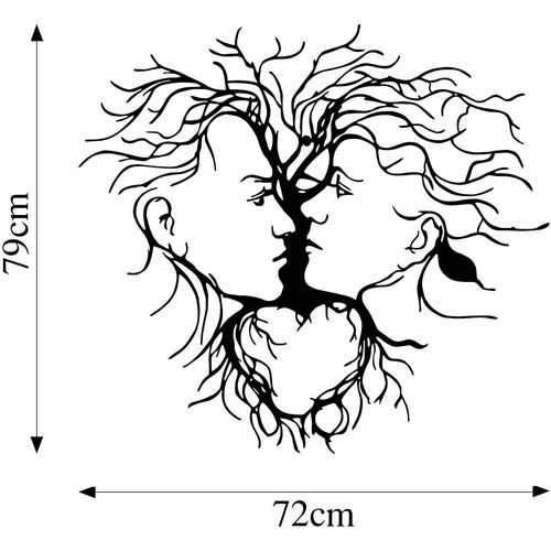 Wallity Metalna zidna dekoracija, Love - 321 slika 6