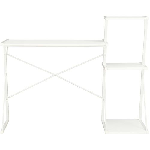 Radni stol s policom bijeli 116 x 50 x 93 cm slika 9