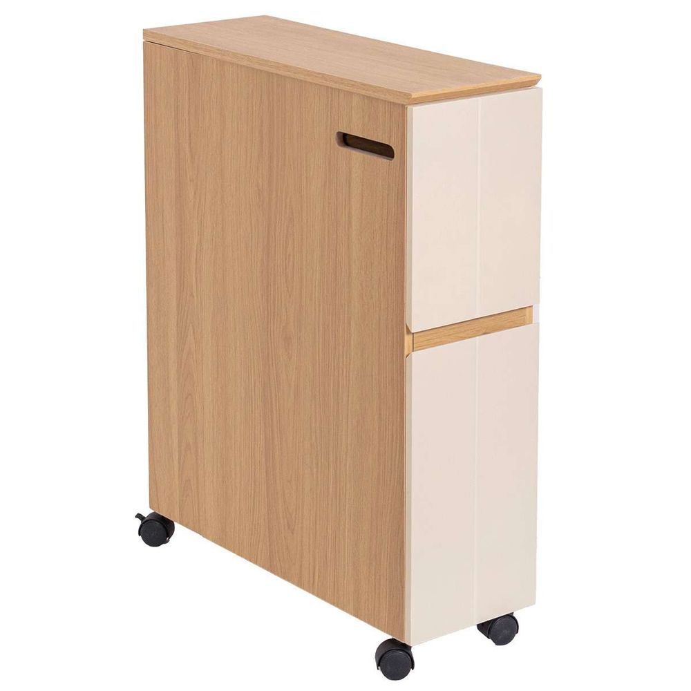 Tendance višenamjenski ormarić na kotačima sa 2 ladice I držačem toalet papira Rivoli 60×20,8×75,5 cm, MDF slika 1