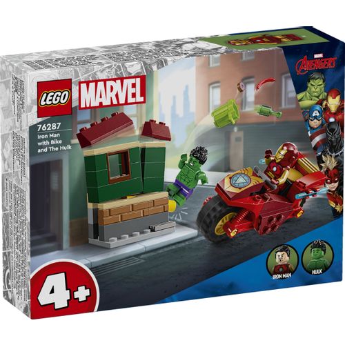 LEGO® SUPER HEROES 76287 Iron Man na motociklu i Hulk slika 1