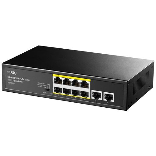 CUDY FS1010P 8-Port 10/100M PoE+ Switch with 2 Uplink Ports slika 2