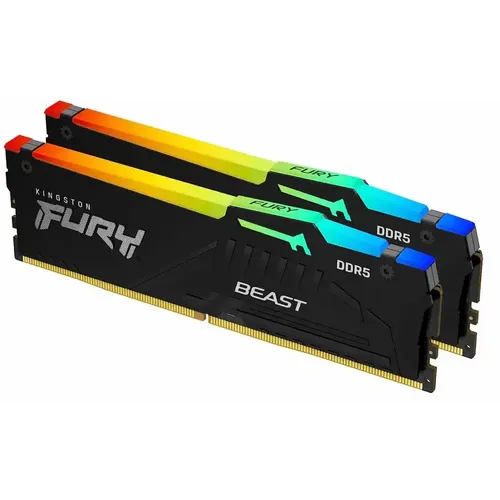 Kingston Fury Beast RGB KF560C40BBK2-64 Memorija DDR5 64GB (2x32GB) 6000MT/s  slika 1