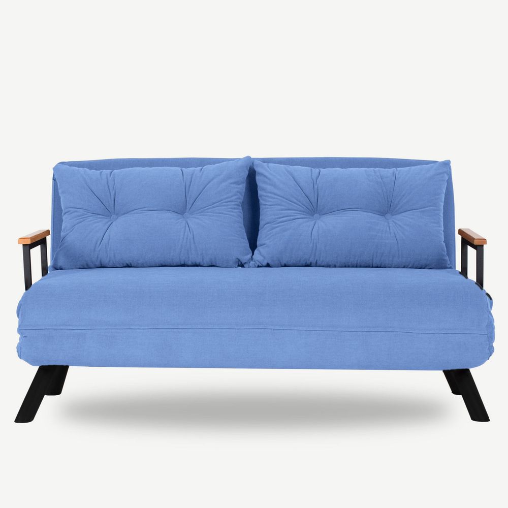 Sando 2-Seater - Plavi dvosjed koji se pretvara u krevet slika 2