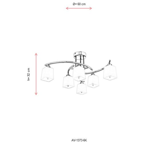 Luster AV-1373-6K Chrome sa 6 grla slika 3