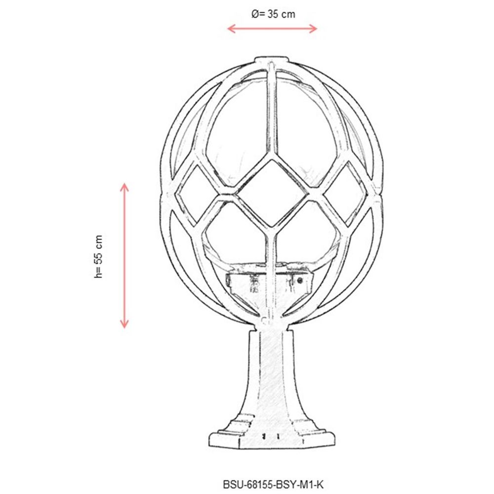 BSU-68155-BSY-M1-K Crna Spoljašnja Zidna Lampa slika 3