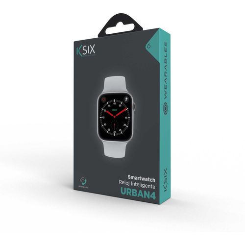 KSIX, smartwatch Urban 4, 2.15” IPS zakrivljeni zaslon, 5 dana aut., IP68,bijeli slika 2