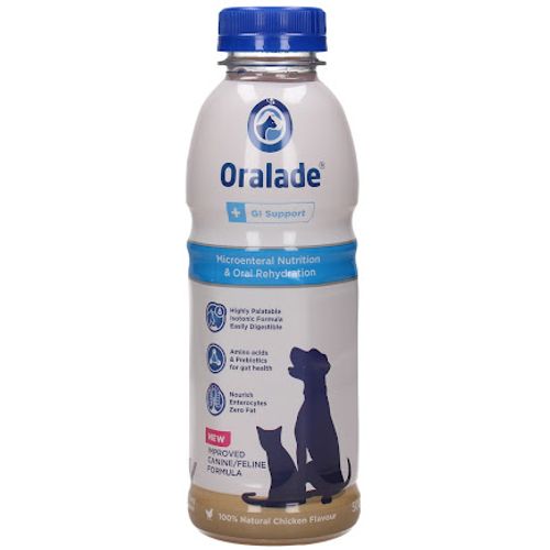 Oralade GI Support oralna rehidratacija i mikro nutritivna podrška za pse i mačke 500 ml slika 1