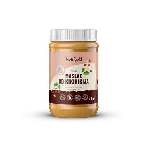 Nutrigold Maslac od kikirikija 100% glatki - 1000g xxl slika 1