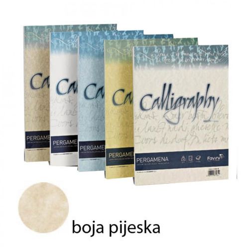 Papir Pergamena Calligraphy, A4 90 g/m2, boja pijeska 50/1 slika 1