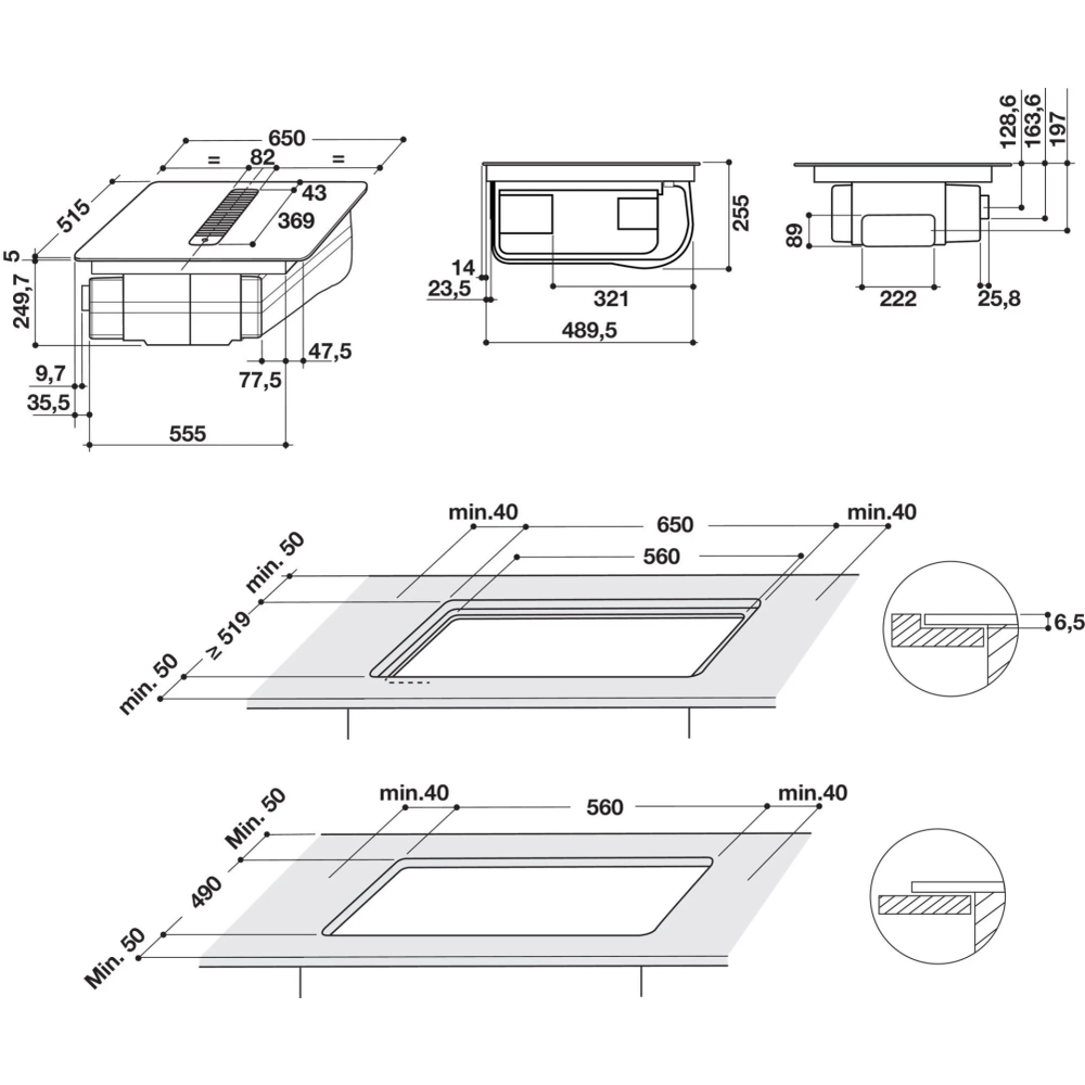 WHIRLPOOL Ugradbena ploca WVH1065BF KIT napa slika 4