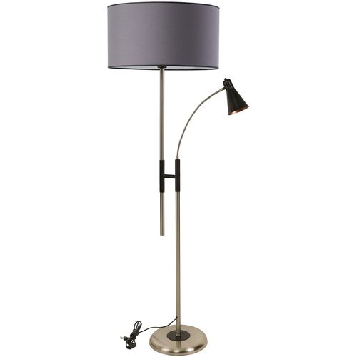 Forza Mat Krom Lambader Silindir Koyu Gri Abajurlu Anthracite Floor Lamp slika 2