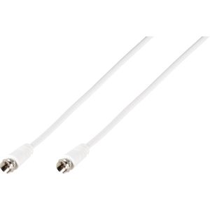 Vivanco antene, SAT priključni kabel [1x F-muški konektor - 1x F-muški konektor] 10.00 m 90 dB zaštićen s folijom, pletena zaštita bijela