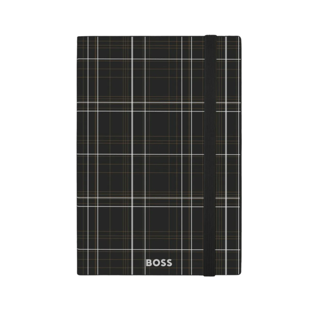Hugo Boss notes A5 Checkered HNH624AL, crni slika 3