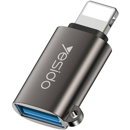 Yesido - OTG adapter (GS14) - USB 3.0 na Lightning- Plug & Play- 480 Mbps - crni slika 1