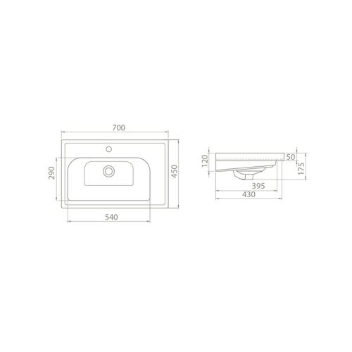 Umivaonik Frame 70 slika 3