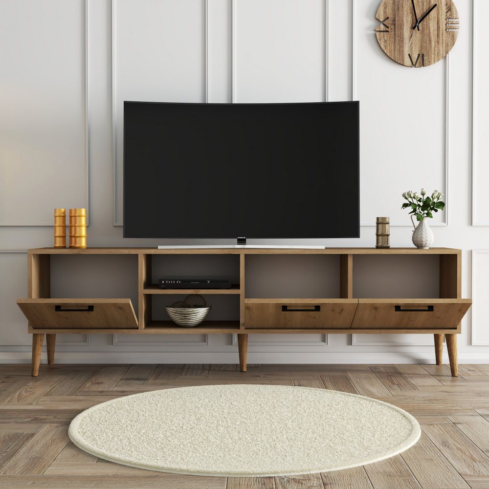 TV Stalak Exxen - 1587  boja Hrastovine - izložbeni artikl (oštećenja ambalaža) slika 3