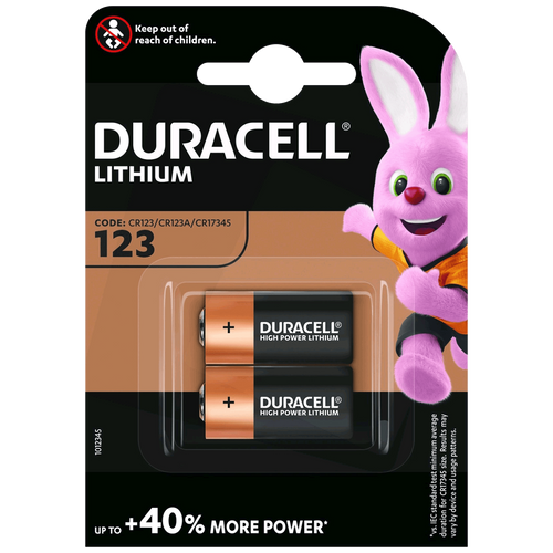 Duracell Baterija litijumska CR123A, 3V, blister 2 kom. - CR123A B2 slika 1