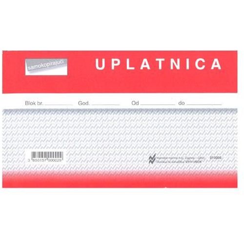 I-1/NCR UPLATNICA; Blok 150 listova, 16,5 x 10 cm slika 2