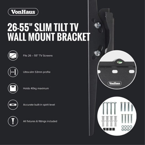 Nosač za TV VonHaus 26-55'' s nagibom do 40kg slika 8