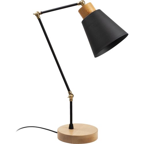 Opviq Stolna lampa MANAGVATI crna, drvo-metal, 14 cm, visina 52 cm, duljina kabla 200 cm, E27 40 W, Manavgat - N-590 slika 3