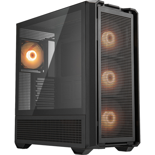 COUGAR | MX600 Black | PC Case | Mid Tower / Mesh Front Panel / 3 x 140mm + 1 x 120mm Fans / Transparent Left Panel slika 3