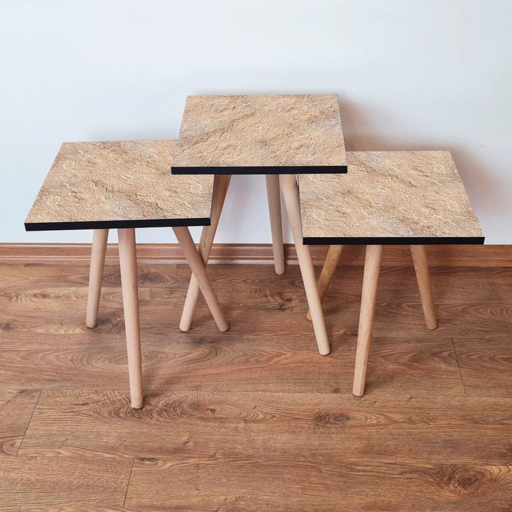 Nesting Table Set (3 komada) - Bež slika 1