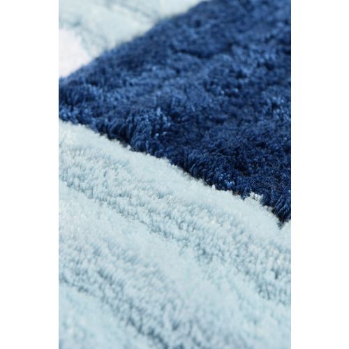 Colourful Cotton Tepih kupaonski akrilni, Piazza - Blue (70 x 120) slika 2