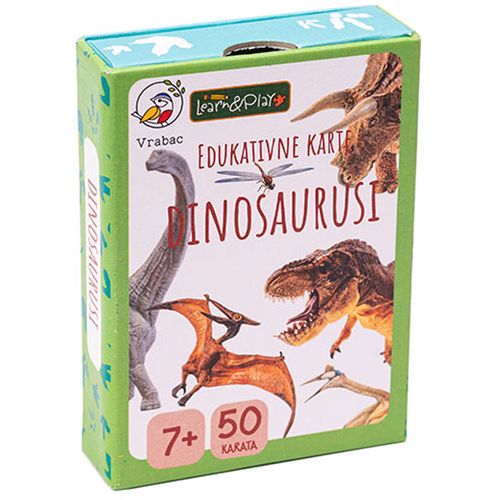 VRABAC LEARN&PLAY, edukativne karte Dinosaurusi slika 1