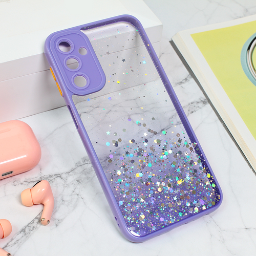 Maska Frame Glitter za Samsung A245F Galaxy A24 4G ljubicasta slika 1