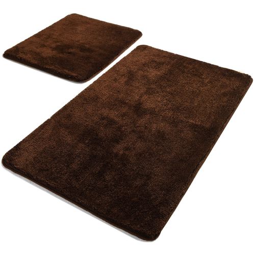 Havai - Brown Brown Acrylic Bathmat Set (2 Pieces) slika 2