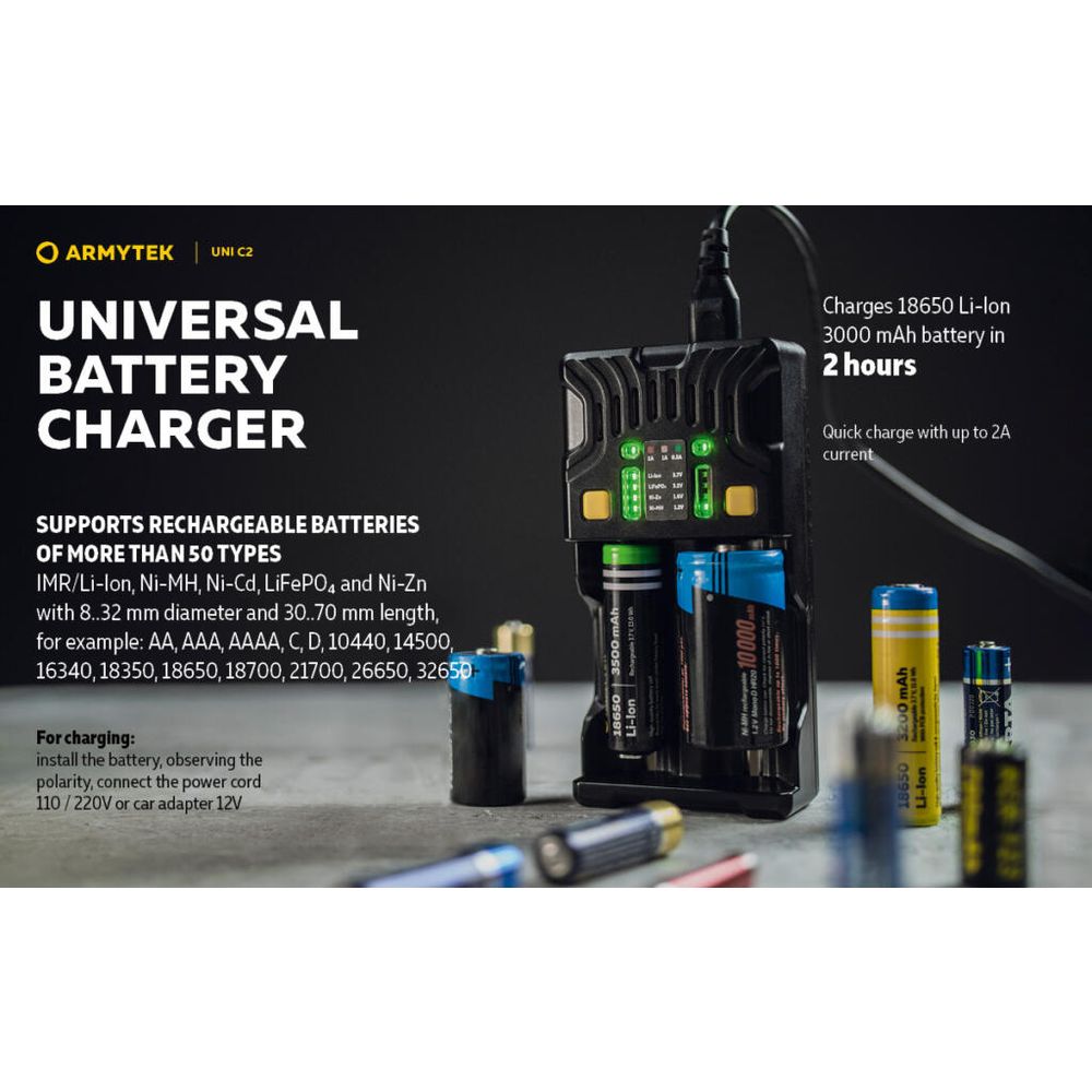 Armytek Univerzalni punjač za baterije Uni C2 slika 18