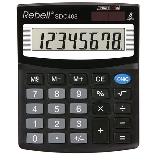 Kalkulator komercijalni Rebell SDC408 black slika 3