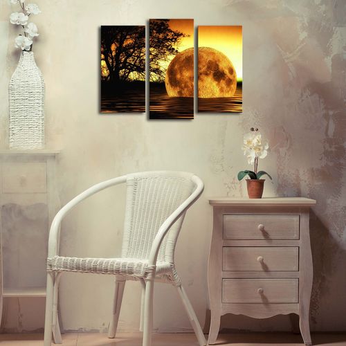 3PATDACT-26 Multicolor Decorative Led Lighted Canvas Painting (3 Pieces) slika 4