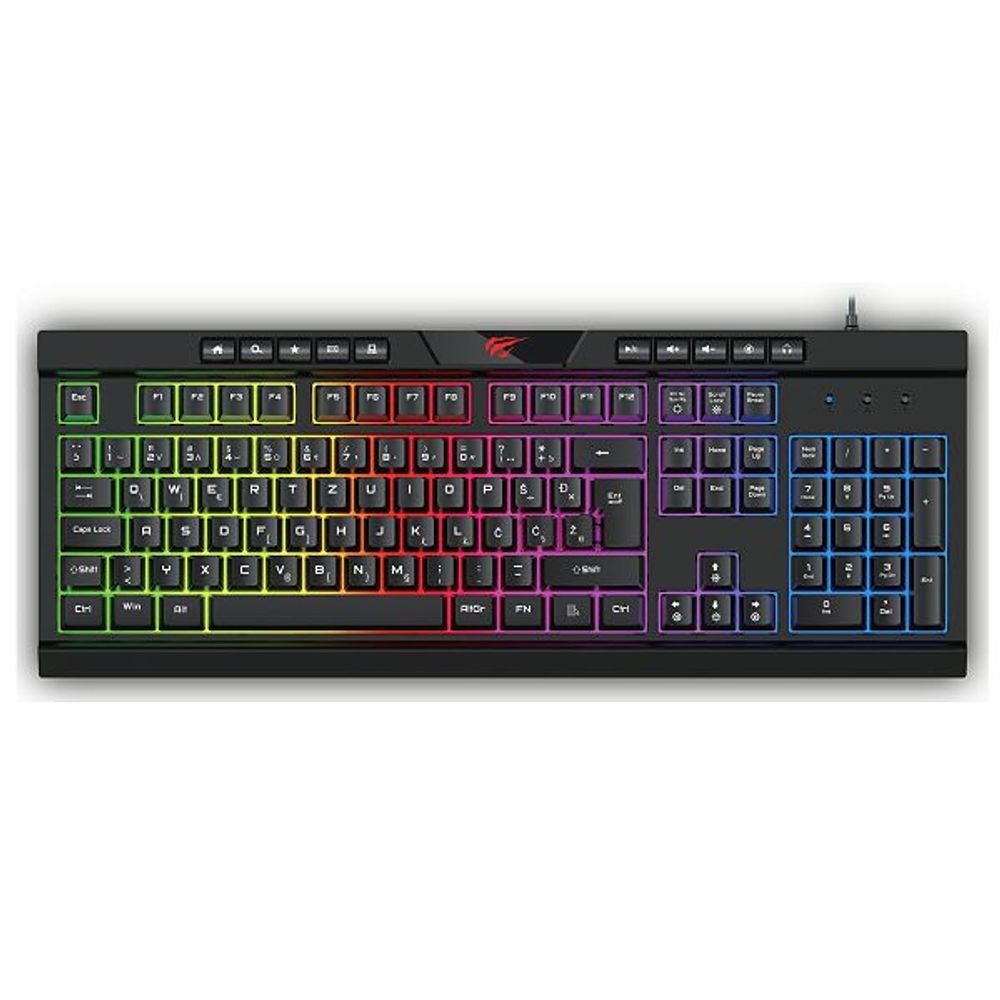 HAVIT GAMENOTE TIPKOVNICA HV-KB500L BACKLIT USB slika 2